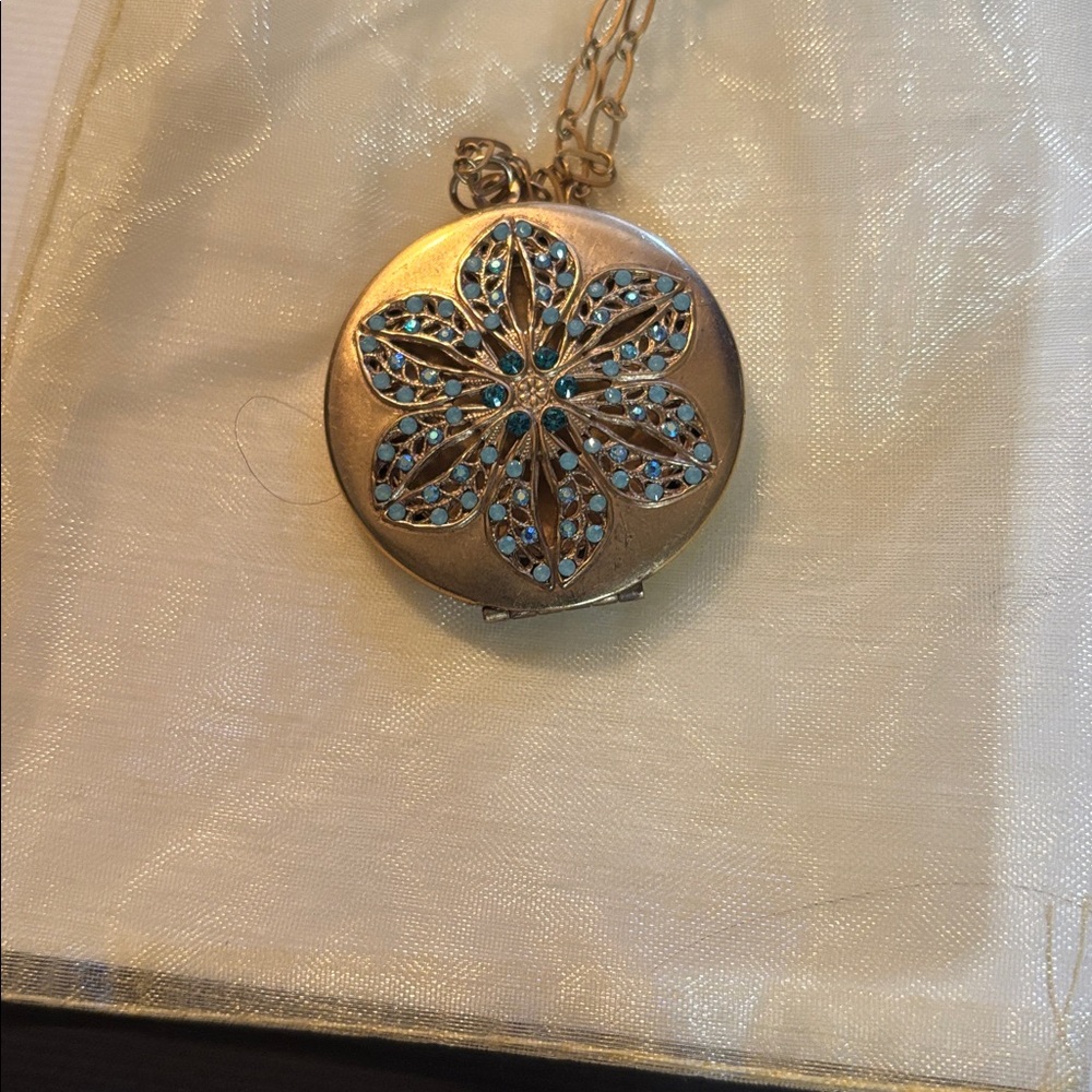 Catherine Popesco for La Vie Pariesenne Gold Floral Locket Necklace